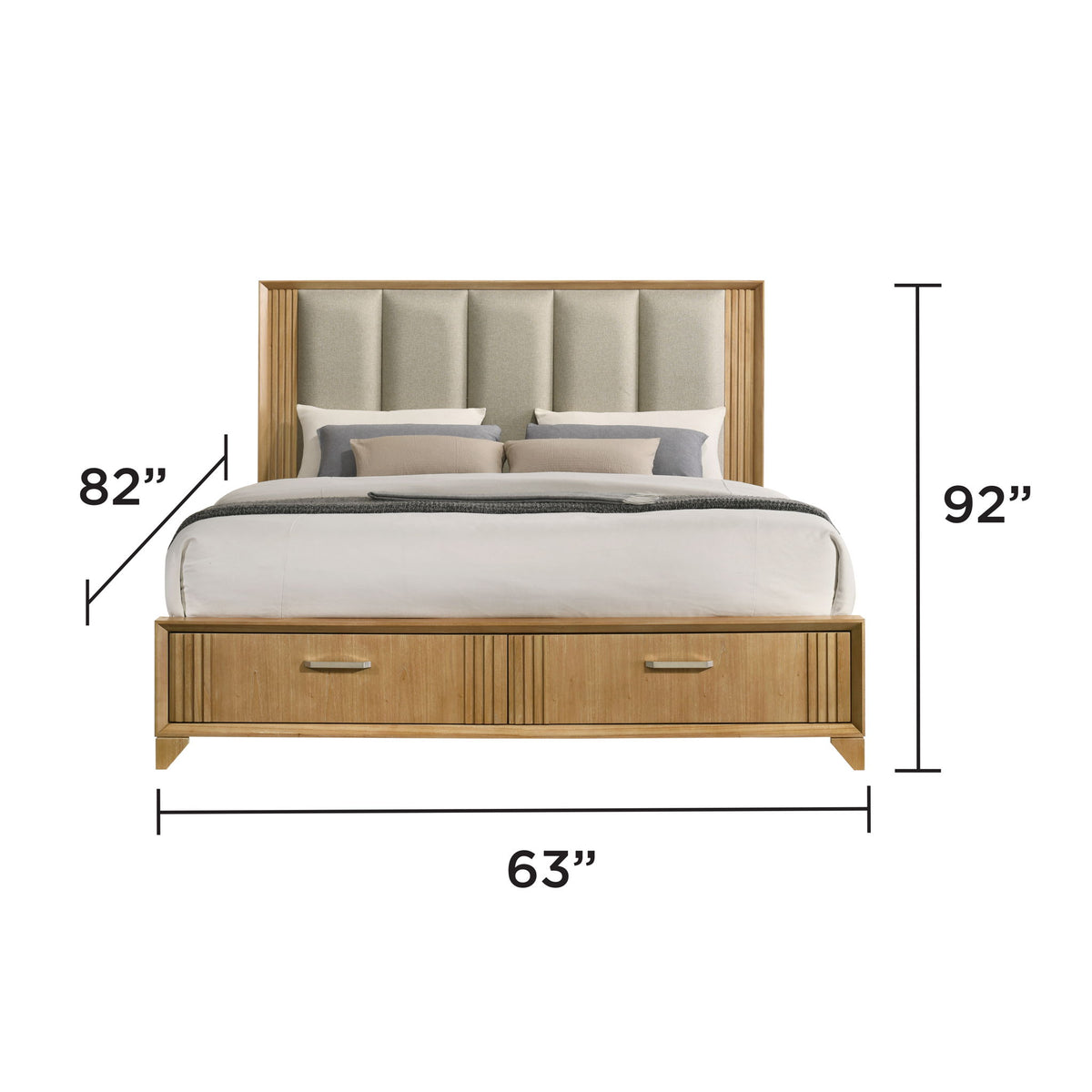 Hugo - Storage Bed With Upholstered Headboard