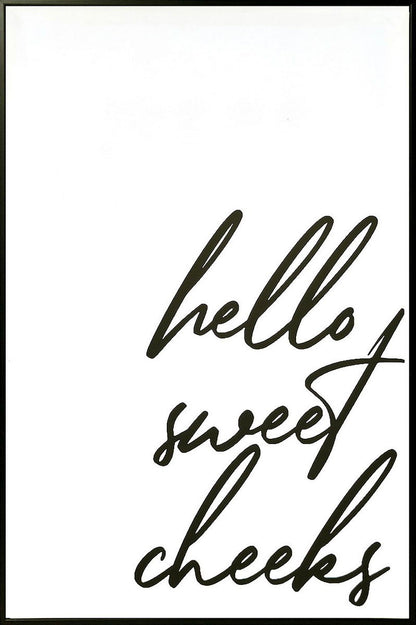 "Charming Greeting" Canvas In Frame - Black / White