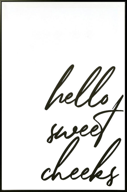 "Charming Greeting" Canvas In Frame - Black / White