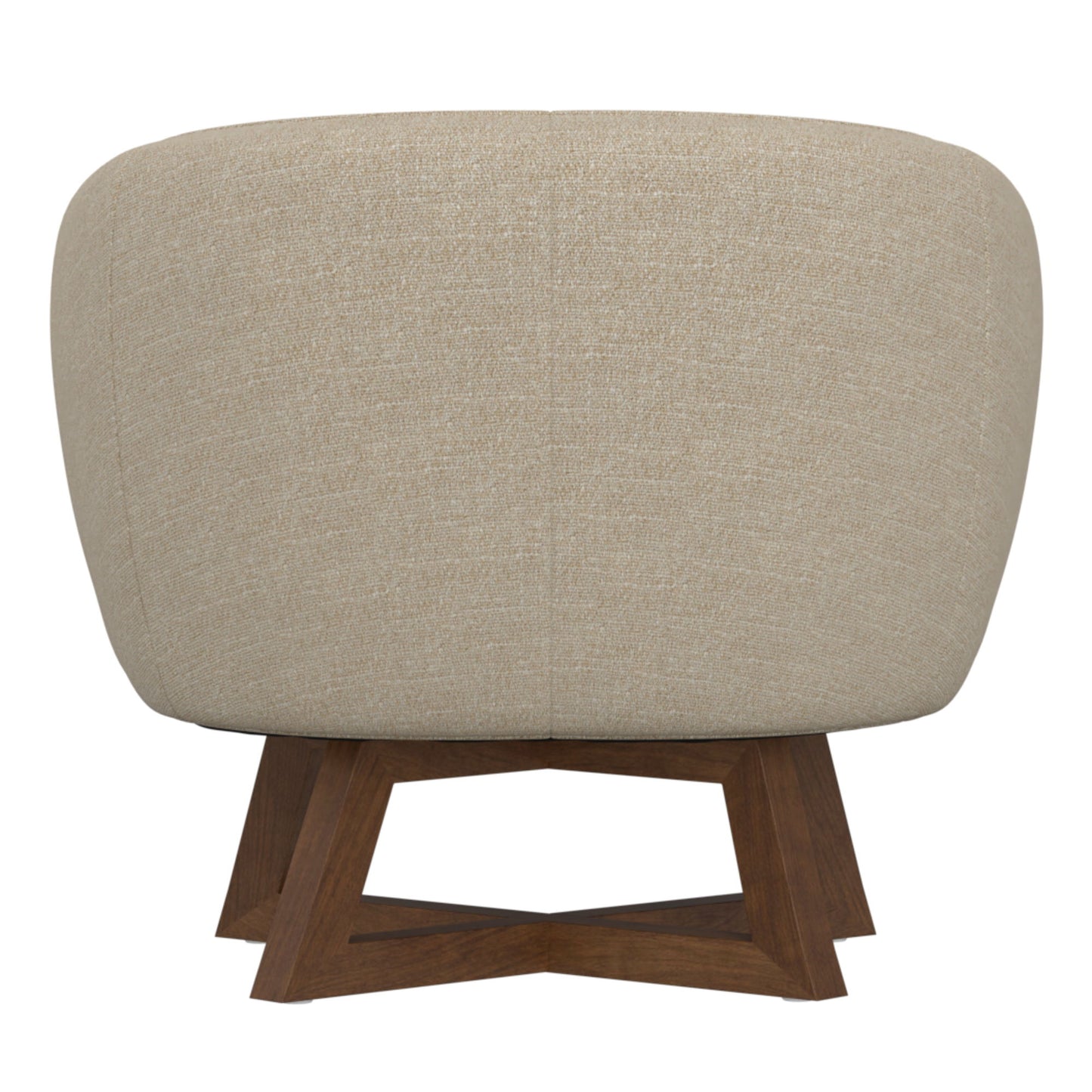 Swivel Accent Chair With Sculptural Base