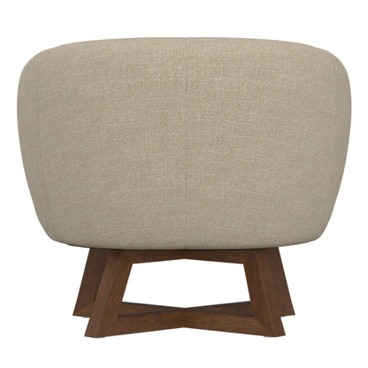 Swivel Accent Chair With Sculptural Base