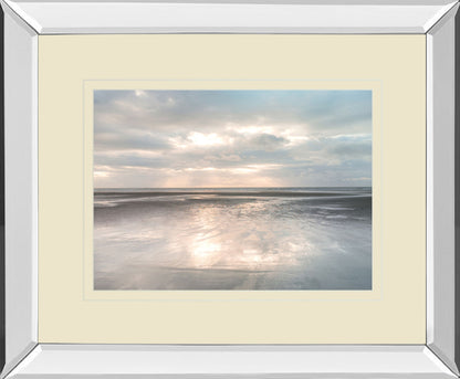Silver Sands By Assaf Frank - Mirror Framed Print Wall Art - Beige