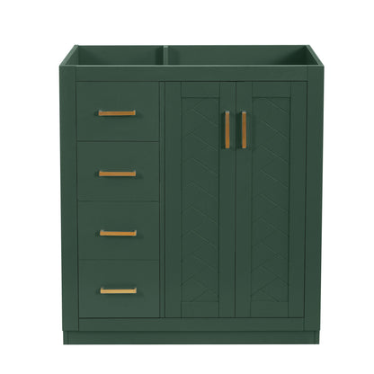 Retro Style Bathroom Vanity With 3 Drawers & Soft-Closing Doors