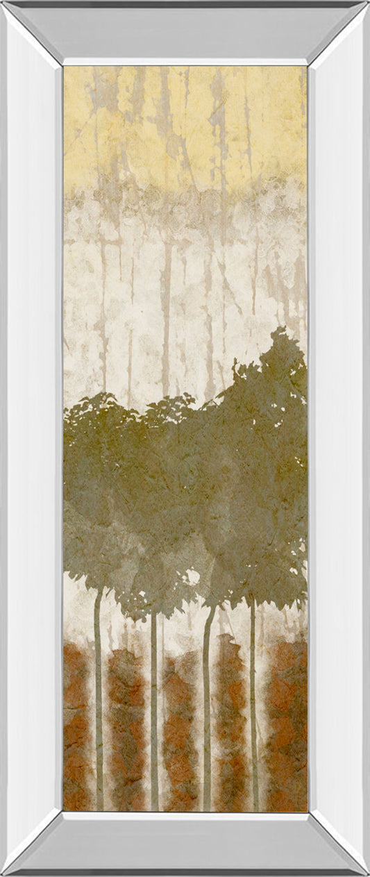 Nature's Quartet I By Alonzo Saunders - Mirror Framed Print Wall Art - Light Brown