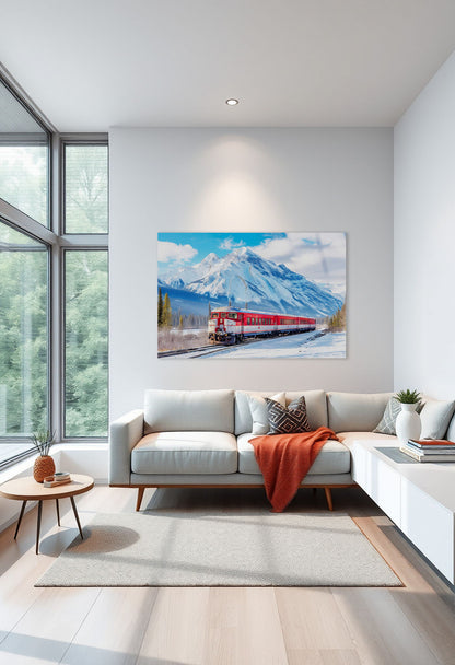 Winter Rail Passage Tempered Glass With Foil - Blue / Red