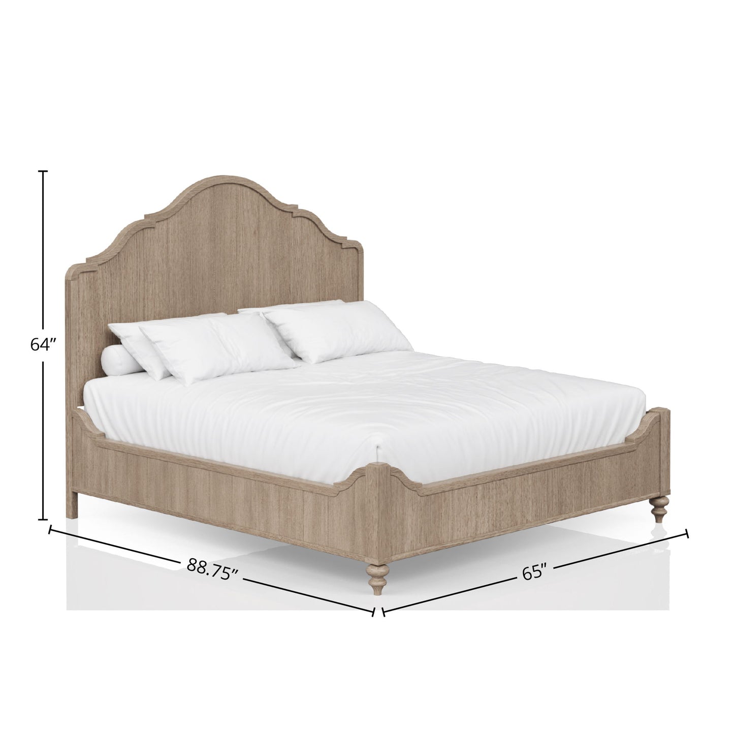 Elegant Design Panel Bed With Transitional Casual Design