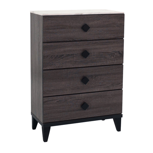 Bedroom Chest Of Drawers With 4 Drawer Storage - Gray / Gray