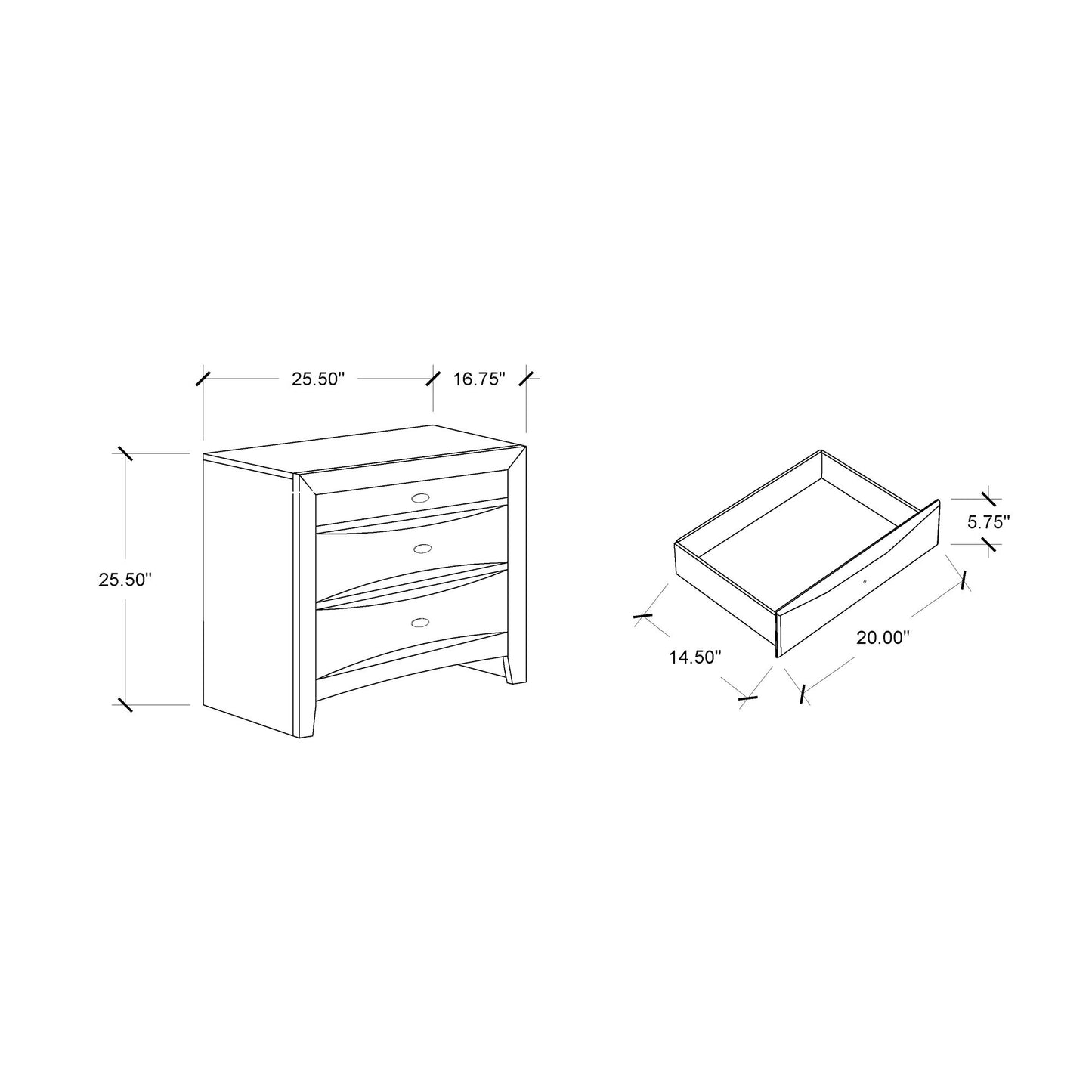 Lucille - Nightstand With Spacious Drawers
