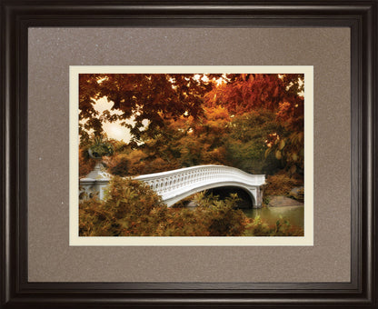 Bow Bridge By Tom Reeves - Framed Print Wall Art - Light Brown