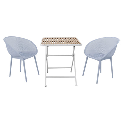 2 Pack Lounge Chair Set & Folding Square Table