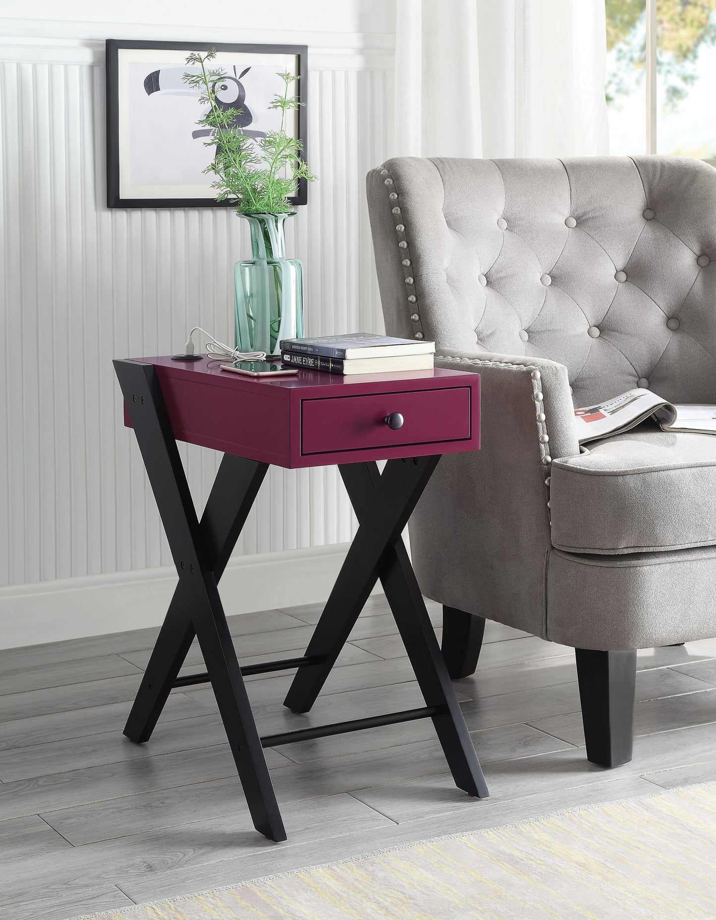 Fierce - Accent Table With Built In USB Port