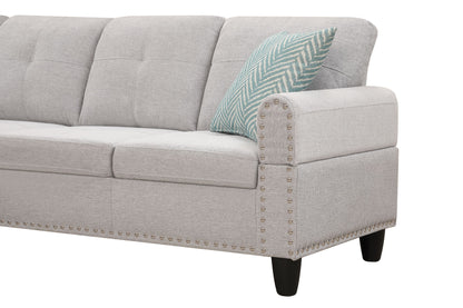 Alger - Left Hand Facing Sofa & Chaise With Ottoman