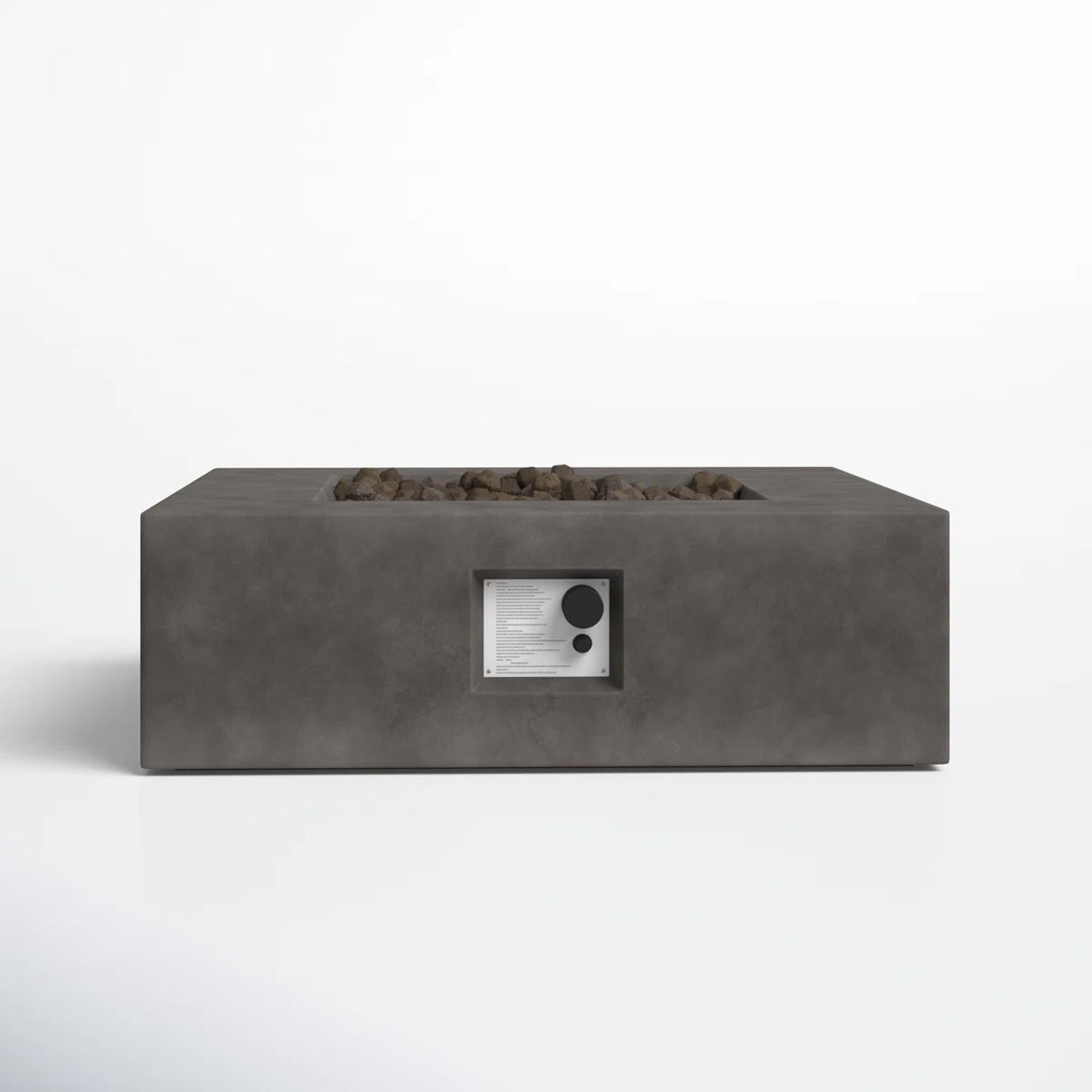 Outdoor Handcrafted Fire Pit Table - Charcoal