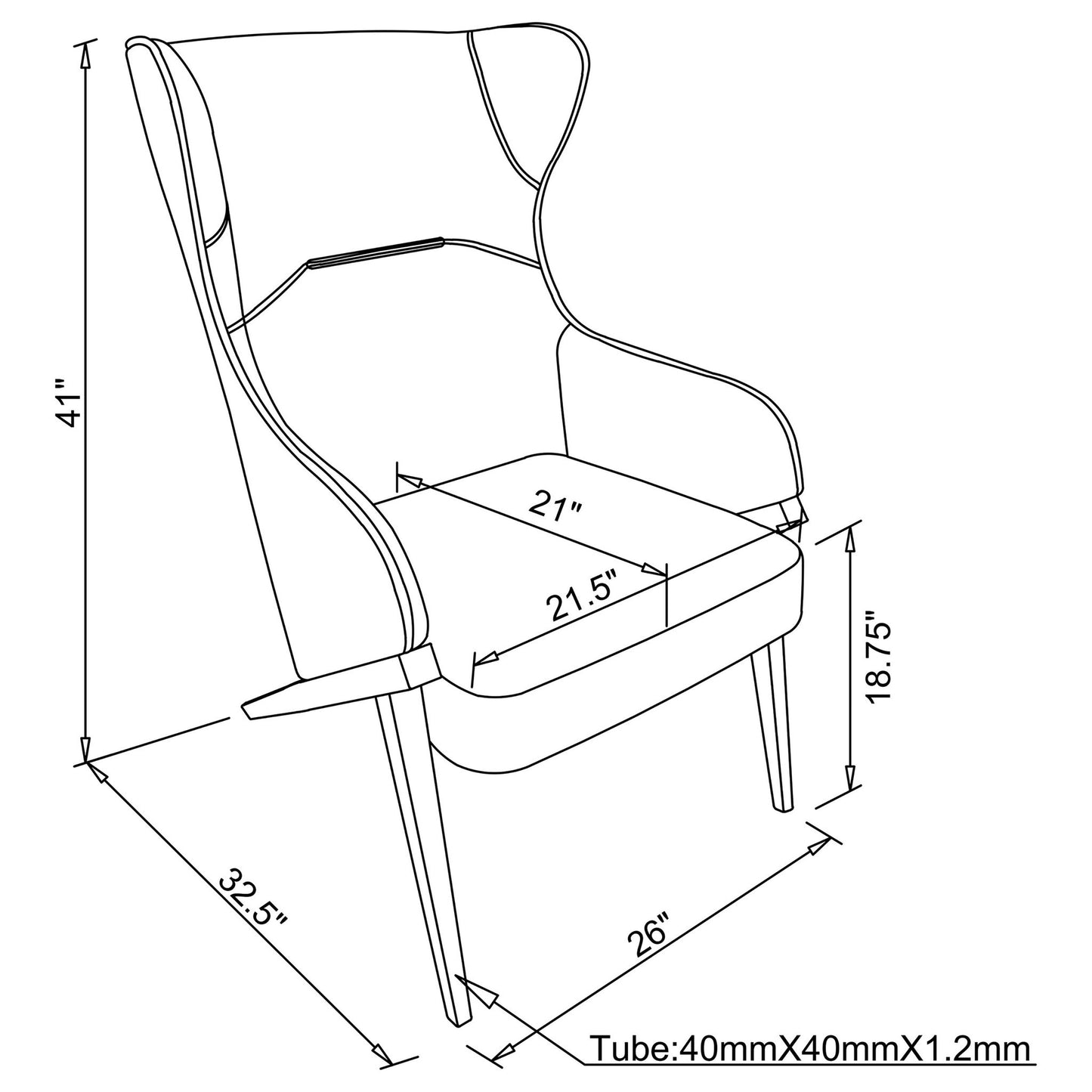 Crendon - Wingback Accent Chair