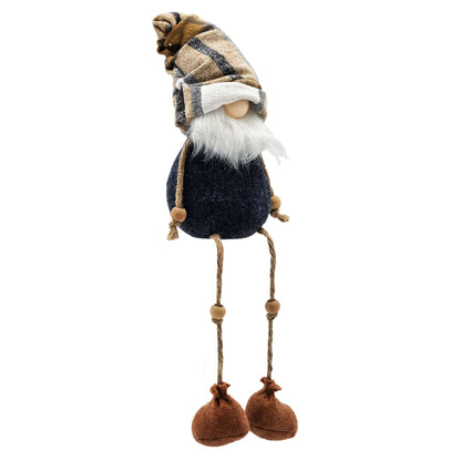 3 Pieces Fall Thanksgiving Gnomes Decorations, Harvest Festival Table Home Ornaments For Holiday Party Gifts - Blue / Brown