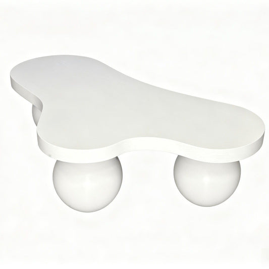 Cloud Shaped Coffee Table With 3 Ball Legs For Living Room