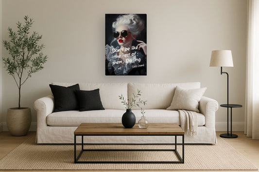 Opulent Muse - 24" x 36" Framed Wall Art - Black
