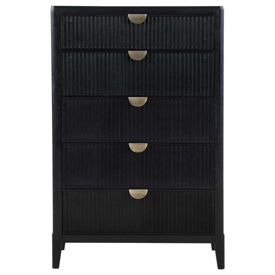 Brookmead - 5-Drawer Bedroom Chest - Black