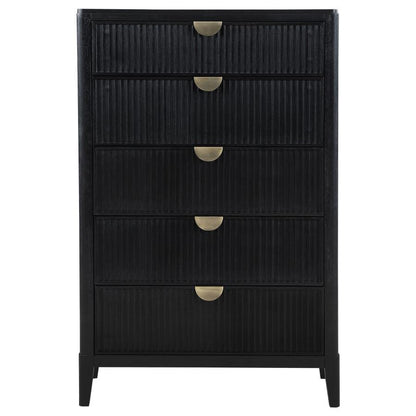Brookmead - 5-Drawer Bedroom Chest - Black