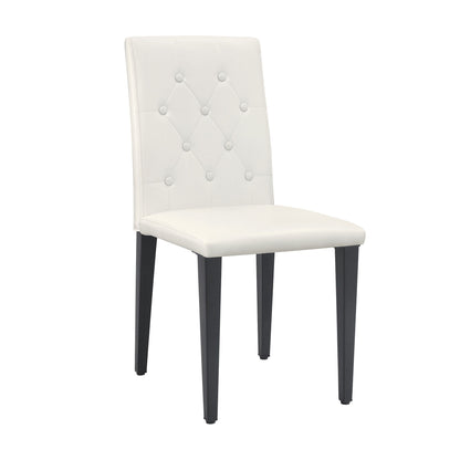 Dining Chairs With Ergonomic Buckle Backrest For Family Dining Rooms