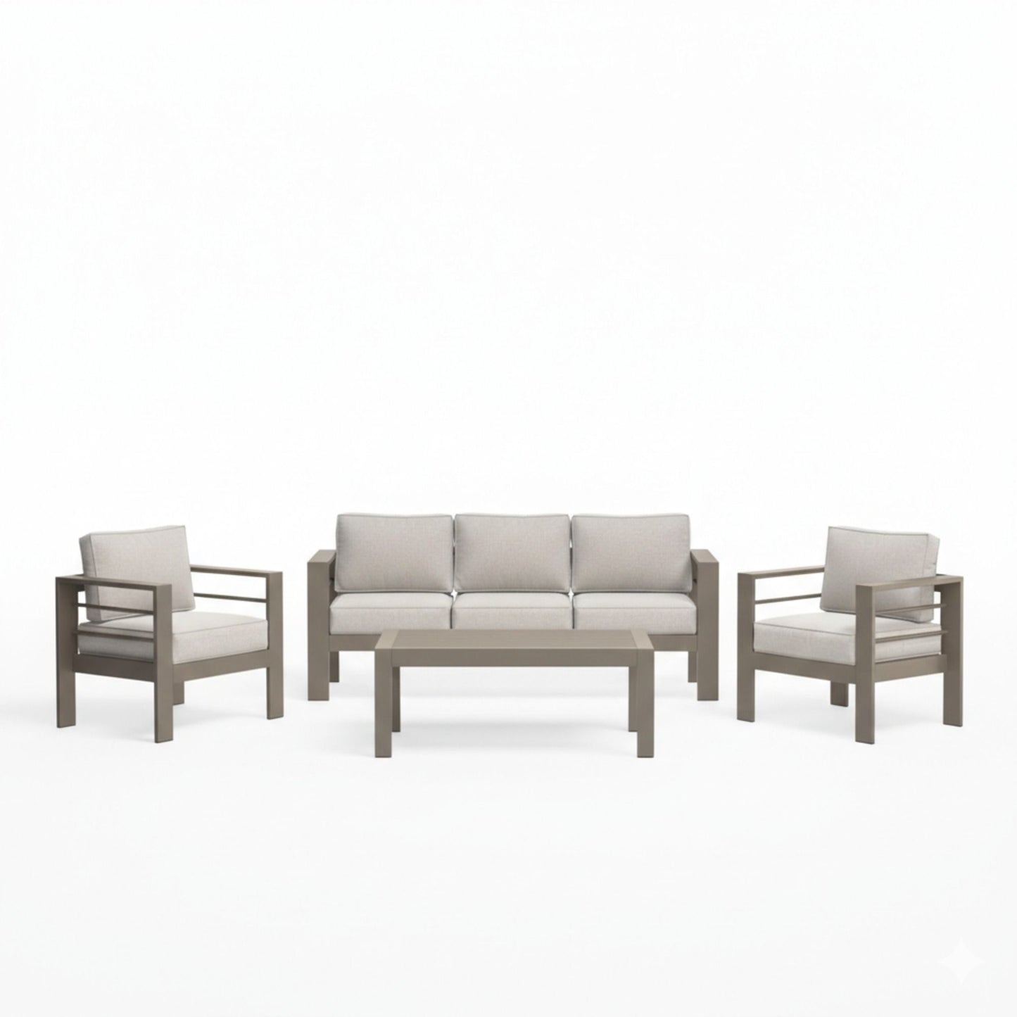 Outdoor Patio Set, All-Weather With Thick Cushions