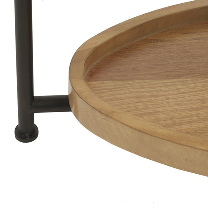 Oval Coffee Table - White / Natural