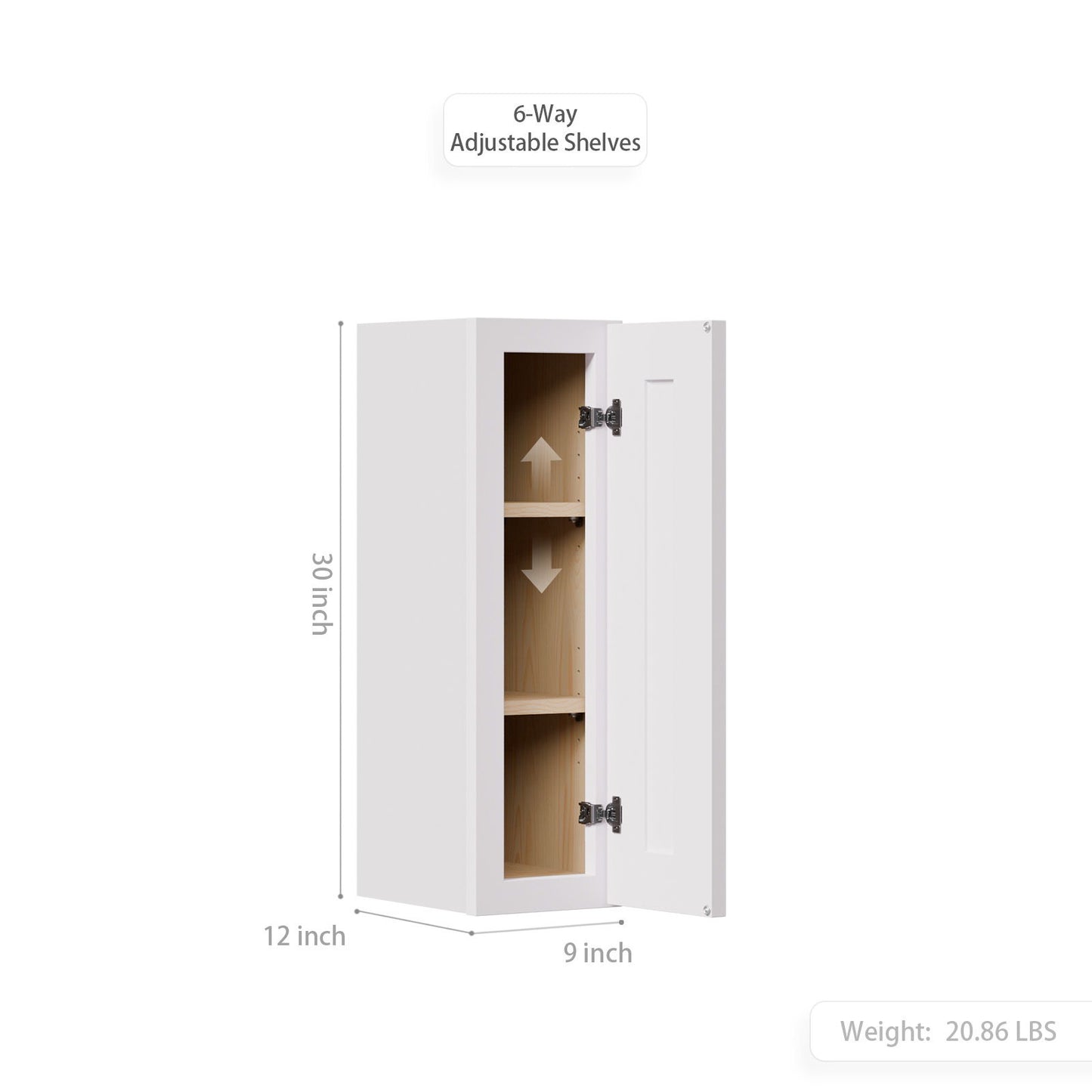 Shaker Cabinet With Soft-Close Door And Adjustable Shelves
