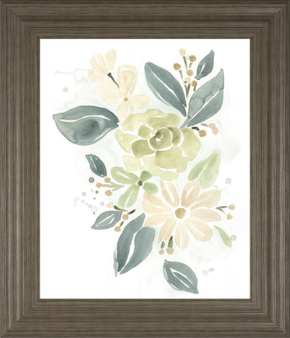 22x26 Spring Greens I By June Erica Vess - White
