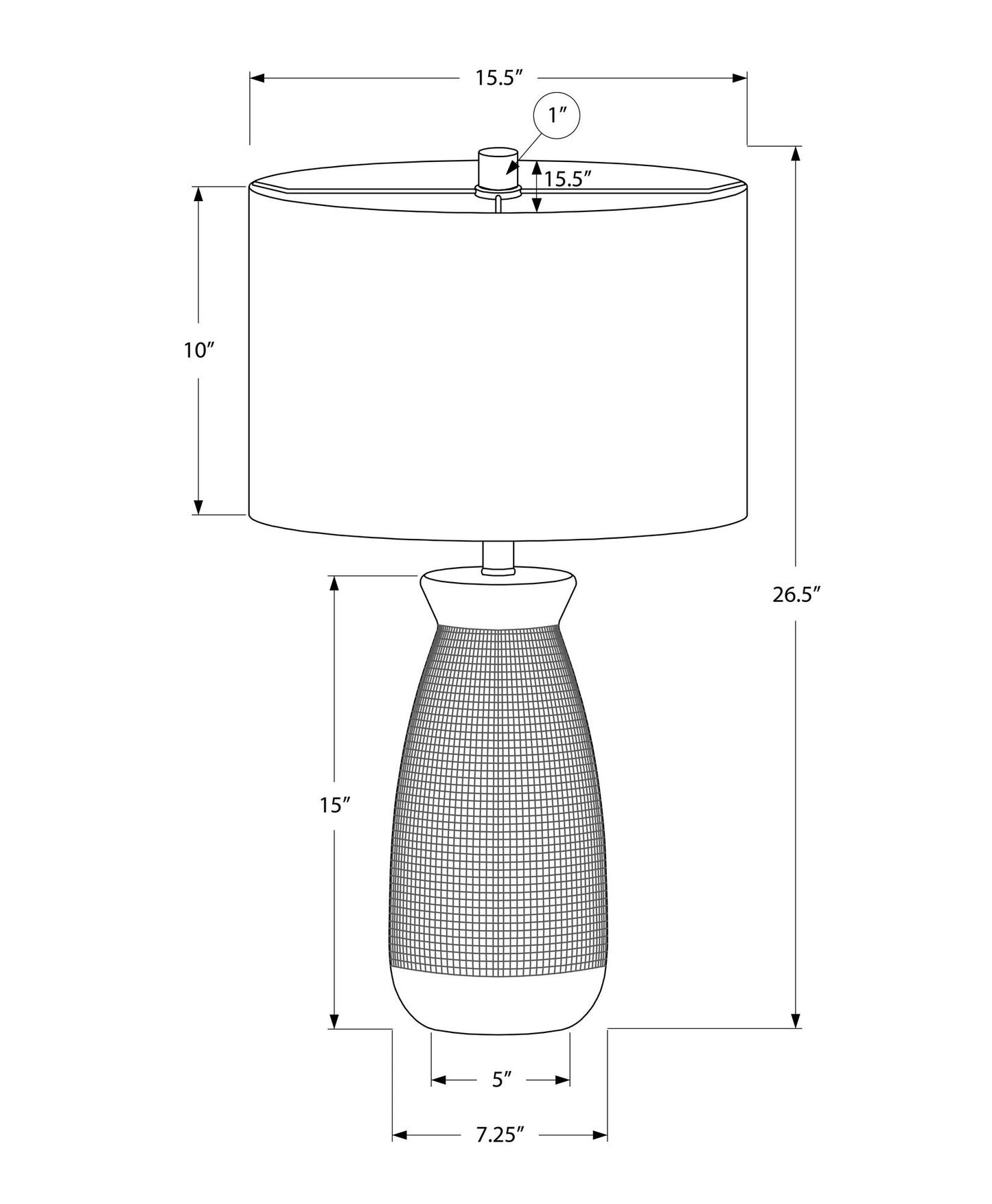 Lighting, Table Lamp, Ceramic, Contemporary - Gray