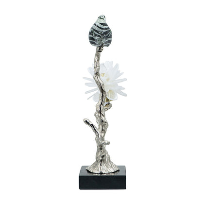 Aluminum Candle Holder With Marble Stand