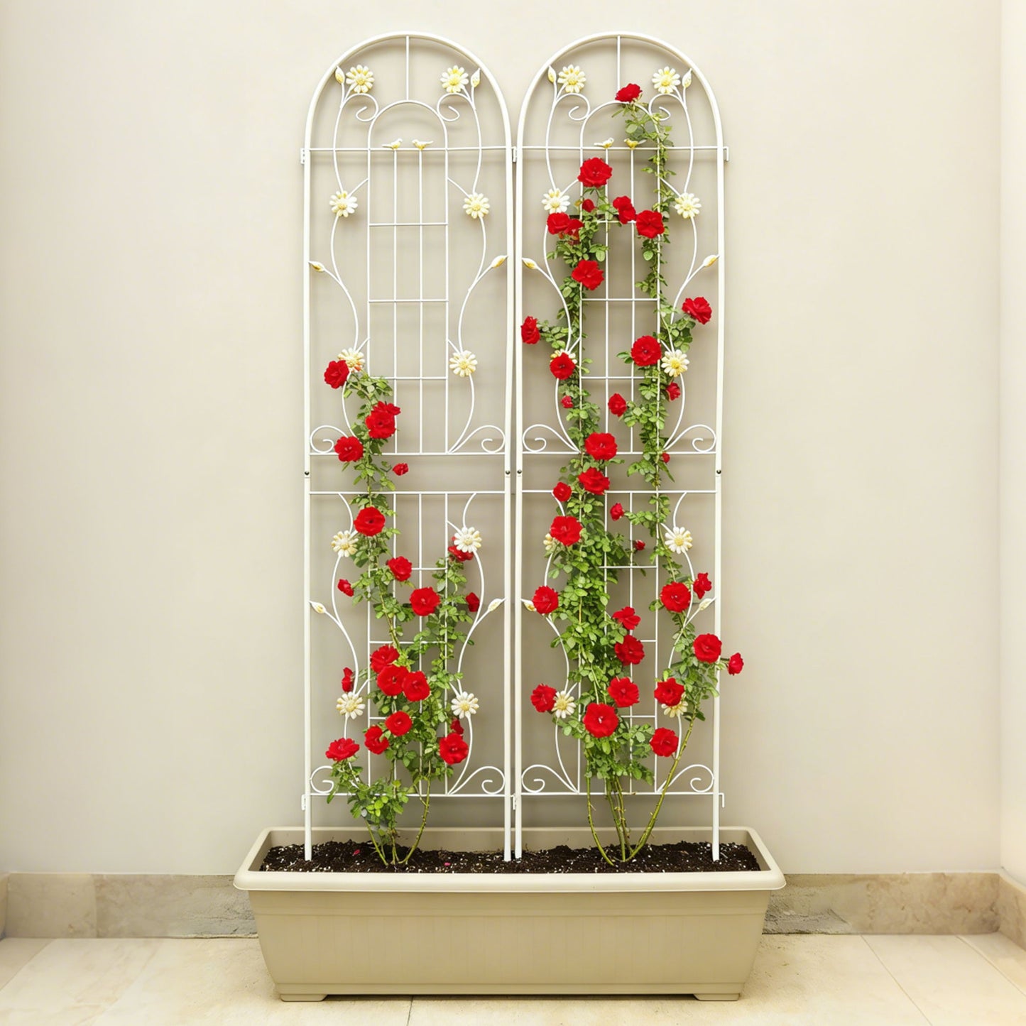 Metal Garden Trellis Rustproof Trellis For Climbing Plant Outdoor Flower Support