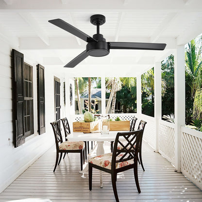 52" Ceiling Fan With Remote Control, 6 Speed Reversible DC Motor, 3 Blades