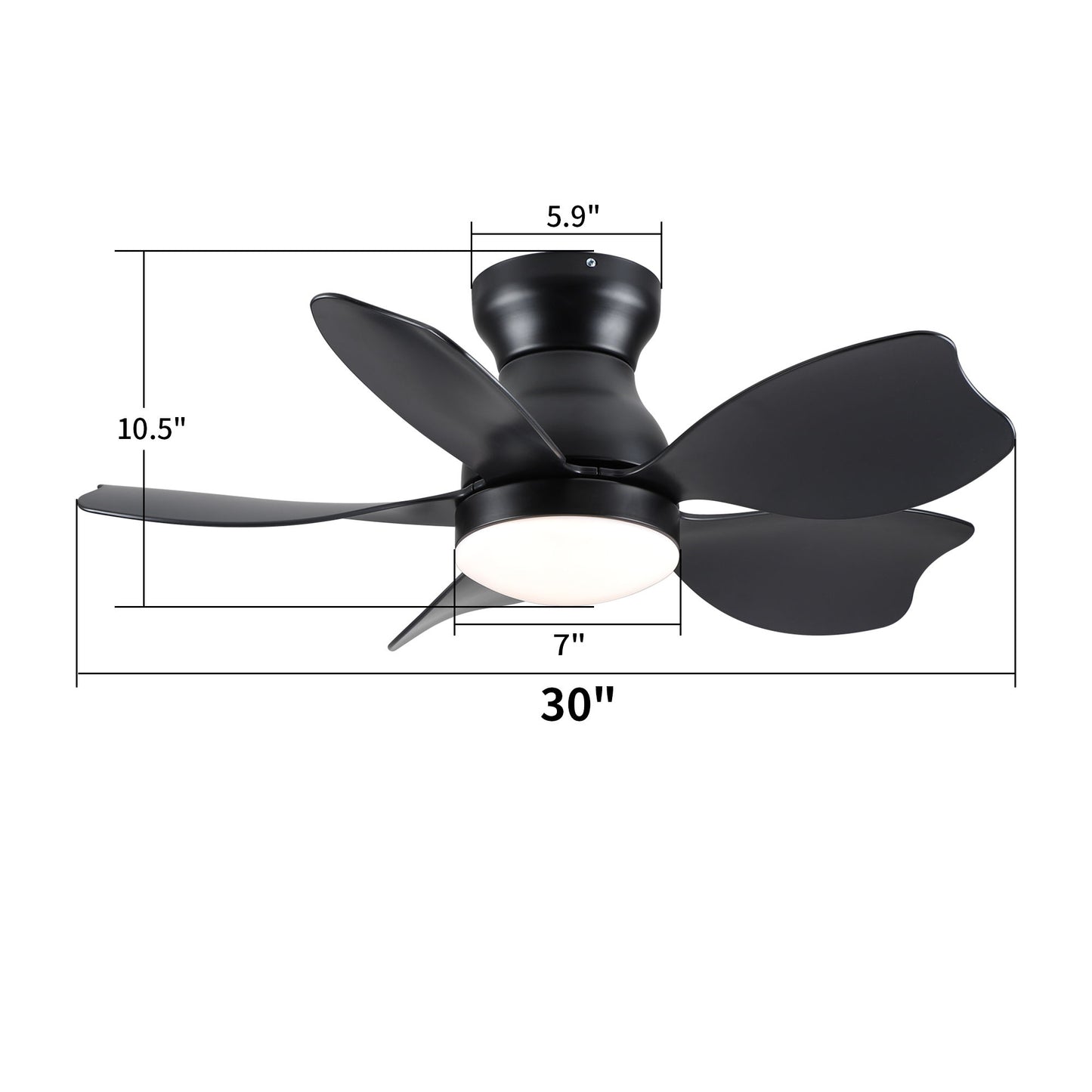 Low Profile Flush Mount Ceiling Fan With Light