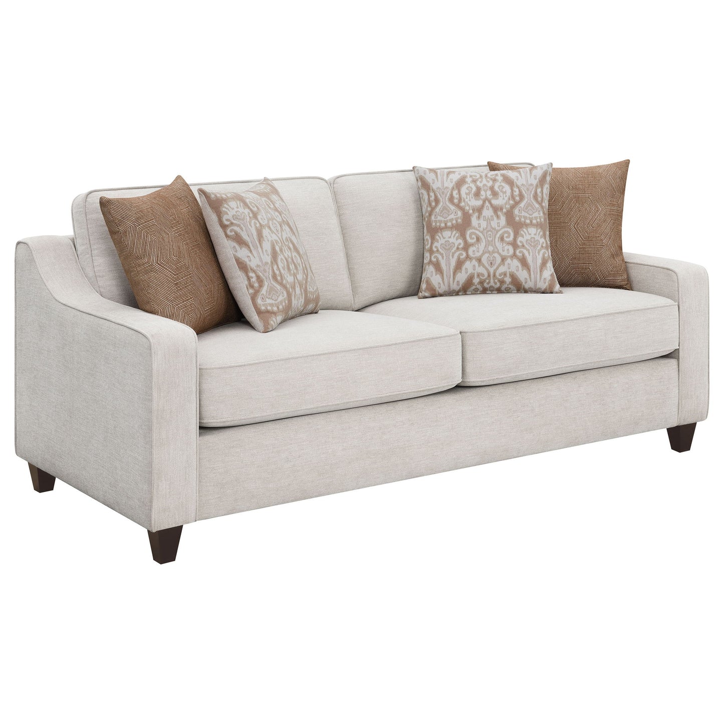 Mahaffey - Christine Upholstered Sloped Arm Sofa - Beige