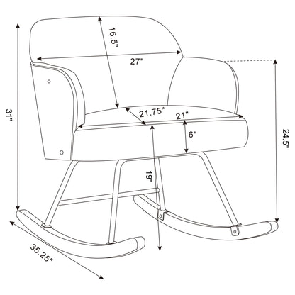 Valera - Upholstered Mid Back Rocking Chair