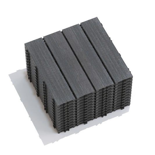 Patio Deck Tiles, Pack Of 22