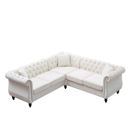 Streamline Modern L-Shaped Corner Sofa
