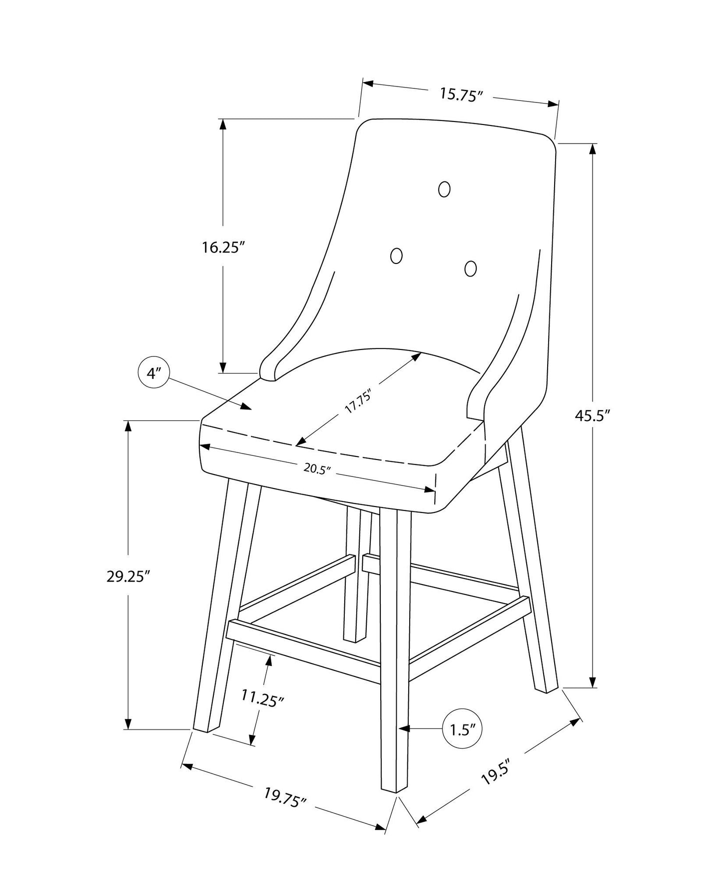 Swivel Stool Bar Height, Transitional (Set of 2)
