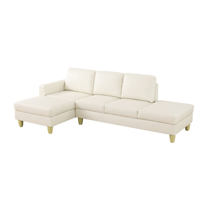 L - Shaped Sectional Sofa With Chaise & Ottoman