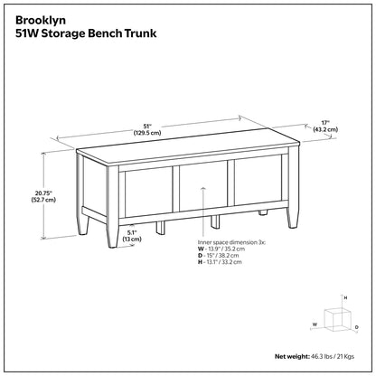 Brooklyn - Storage Bench - Black