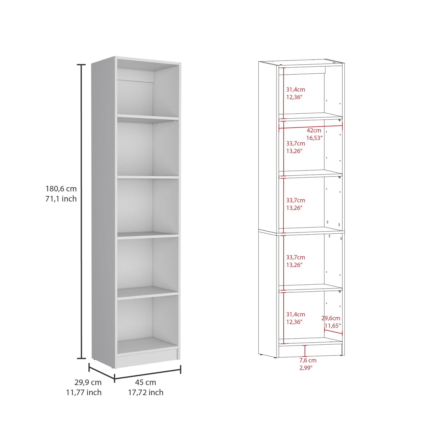 Levan - 3 Piece Living Room Set With 3 Bookcases