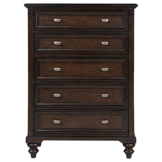 Andover - 5-Drawer Chest Of Drawers - Dark Oak