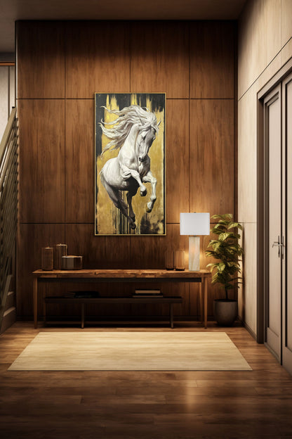Ivory Ascent Hand-Embellished 3D Canvas In Frame - Gold / Brown