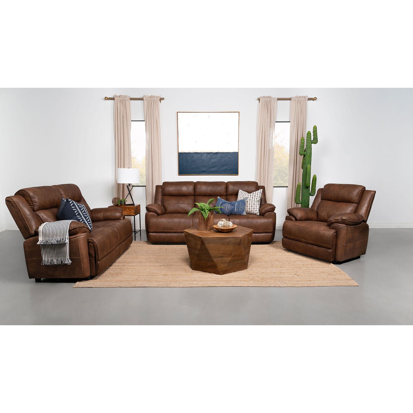 Worthington - Padded Arm Sofa - Dark Brown