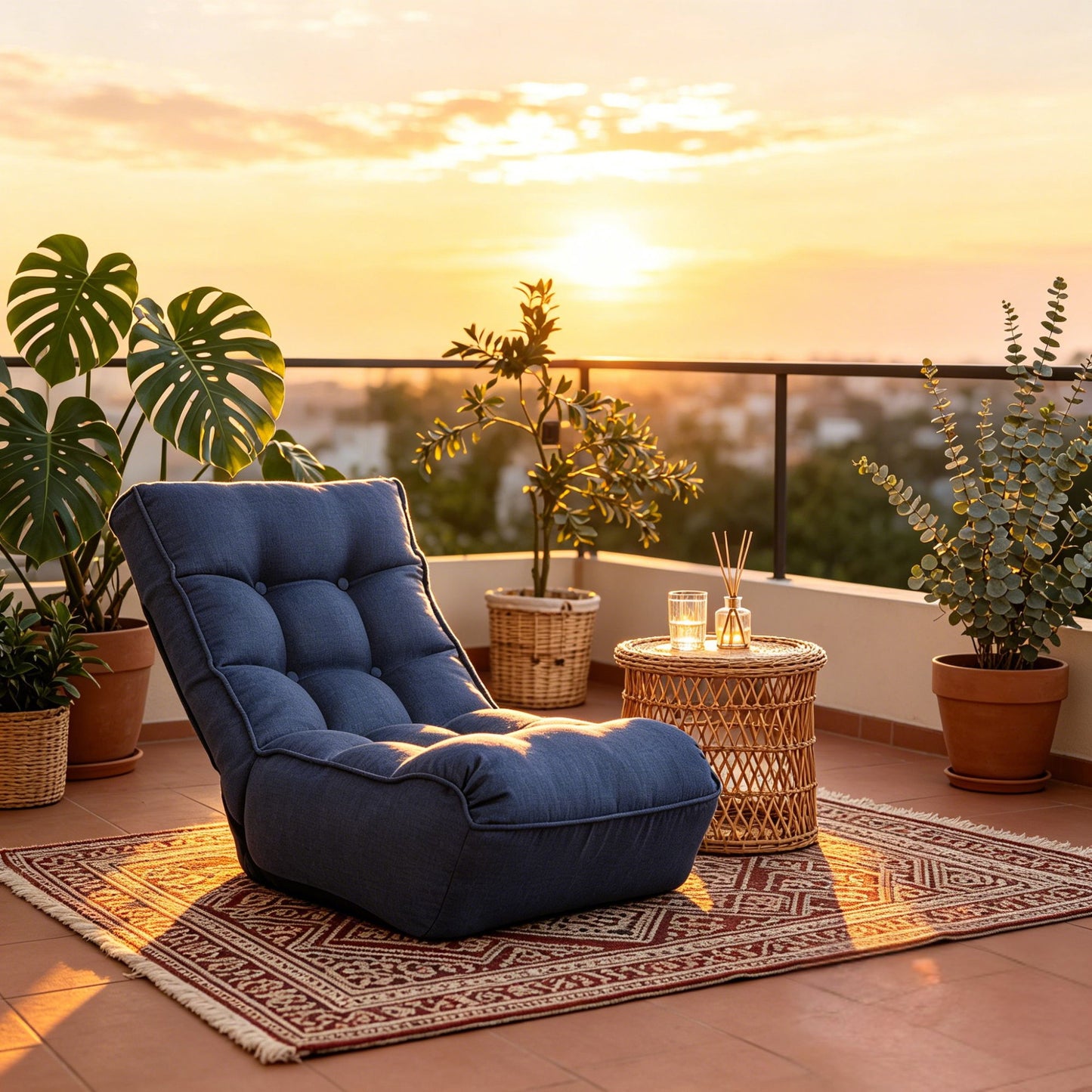 Reclining Japanese Chair Lazy Sofa Tatami Balcony Adjustable Chair