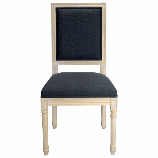 Dining Chairs With Upholstered Square Back (Set of 2)