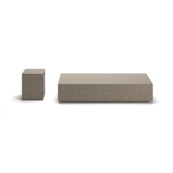 Midnight Mountain - Rectangular Fire Pit With Tank Cover - Light Brown
