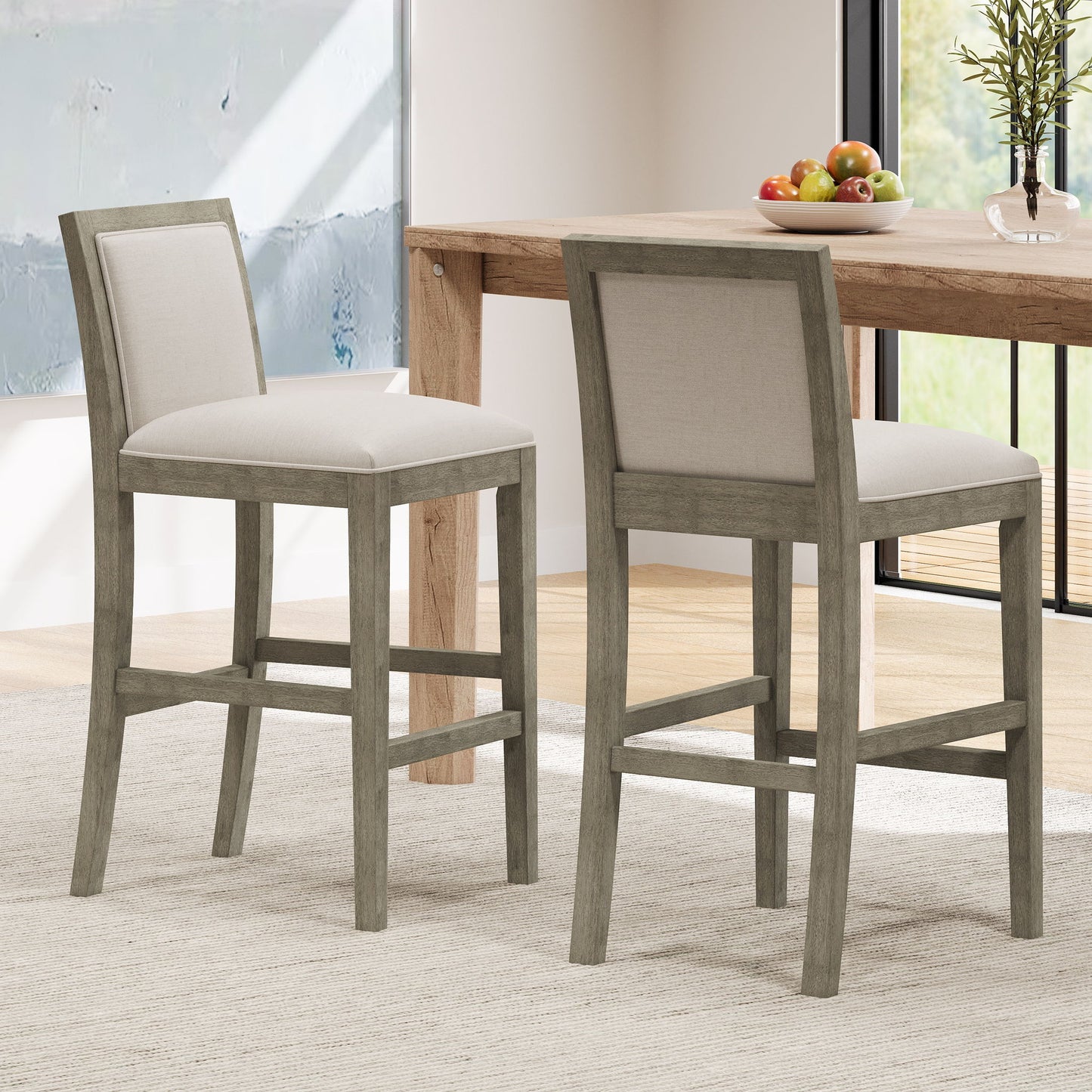 Upholstered Barstools (Set of 2)
