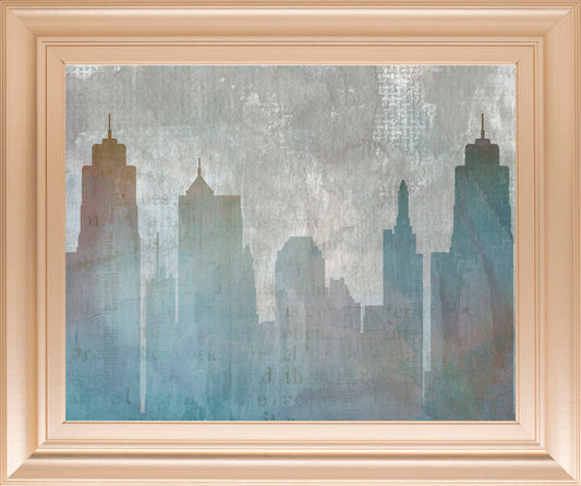 Urban Reflections By Louis Dunca-he - Framed Print Wall Art - Gray