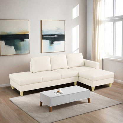 L - Shaped Sectional Sofa With Chaise & Ottoman